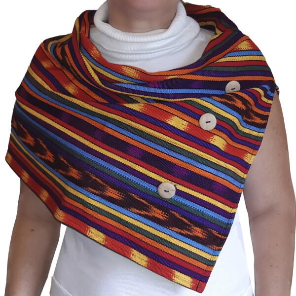 Guatemala Rebozo with Mayan Multi Colors & Shawl Wrap - Imagen 4